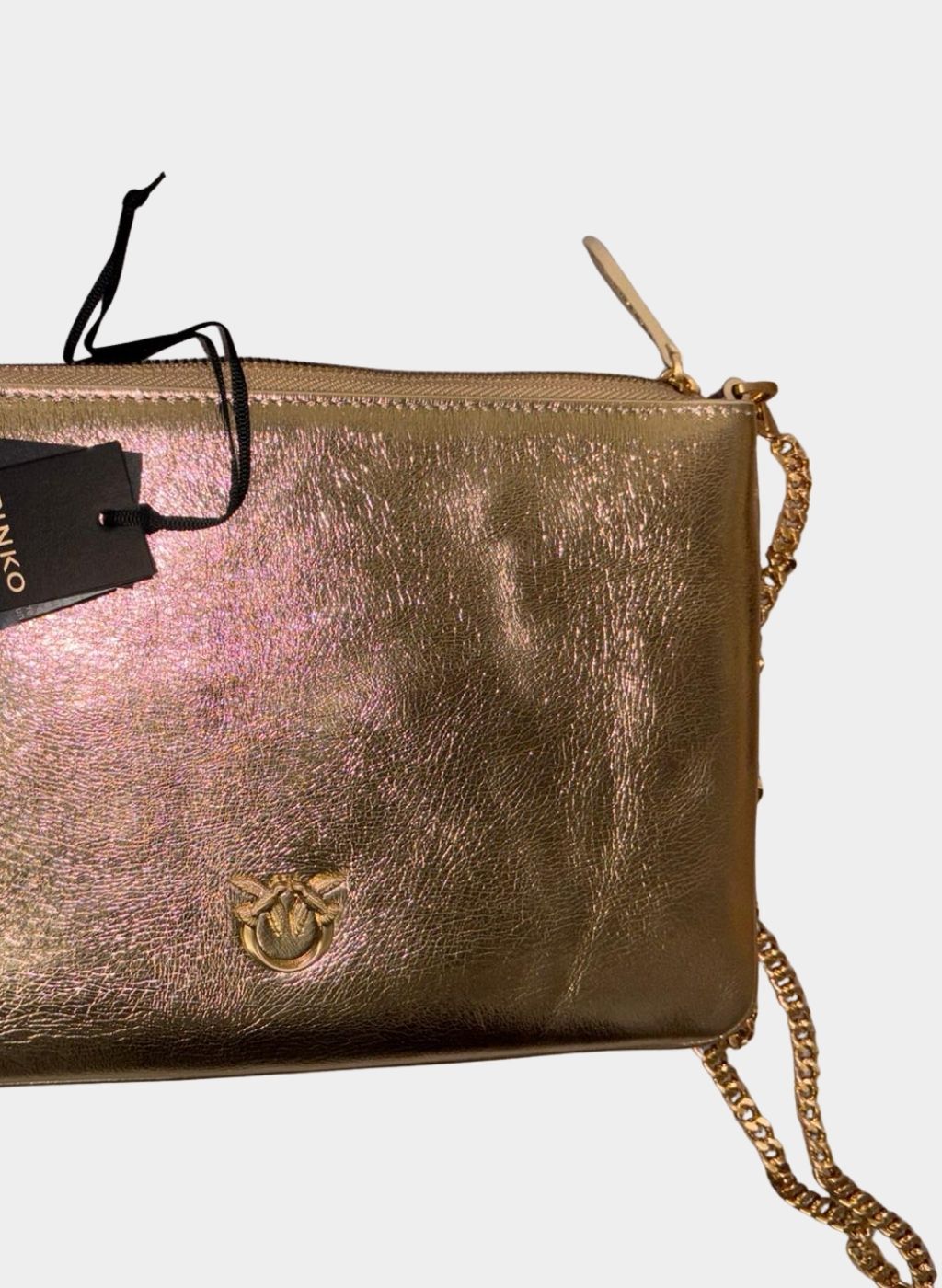PINKO BORSA DONNA FLAT CLASSIC SHEEP NAPPA LAMINATA