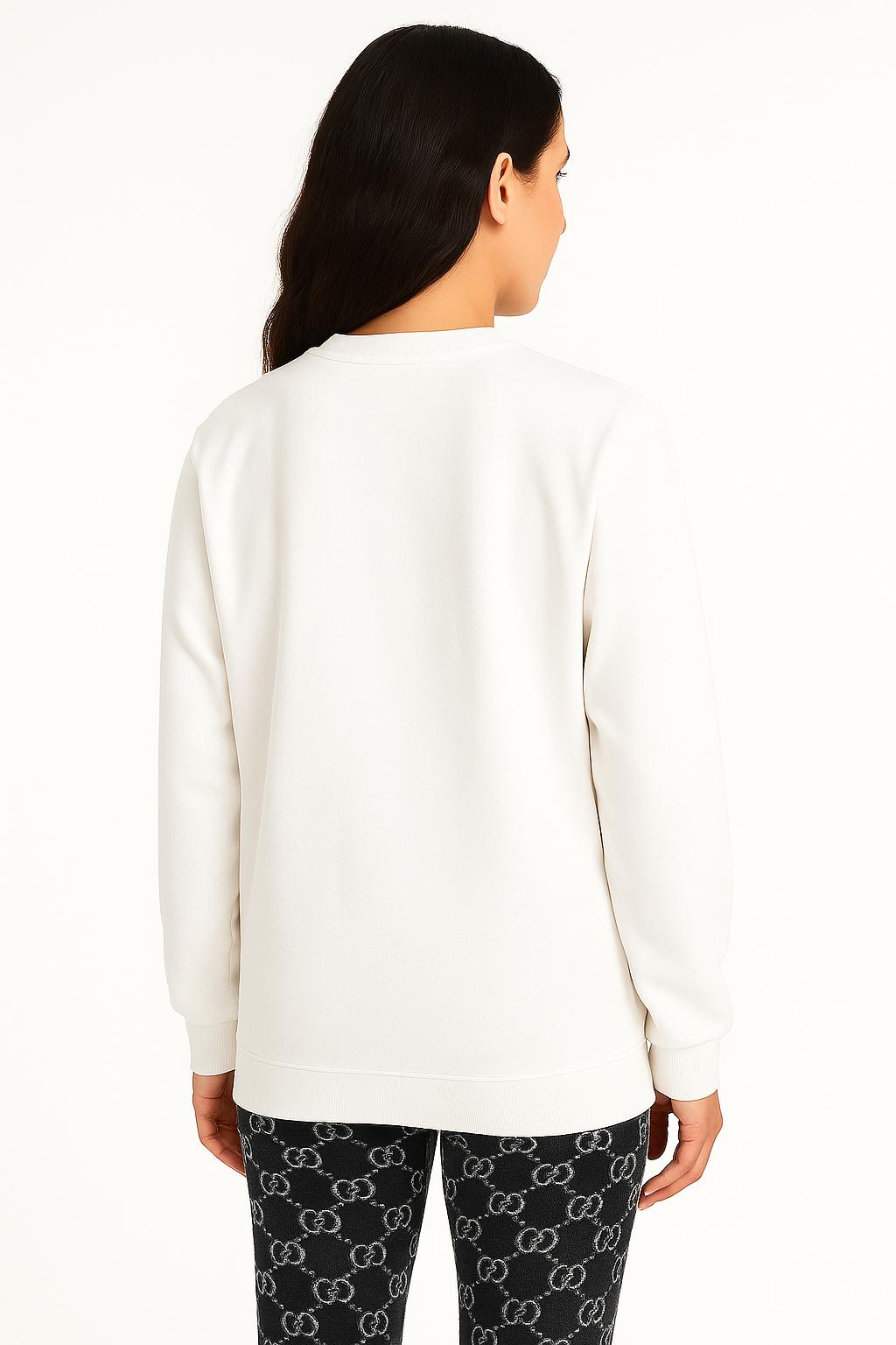 Felpa Guess Donna con Logo Frontale a Contrasto