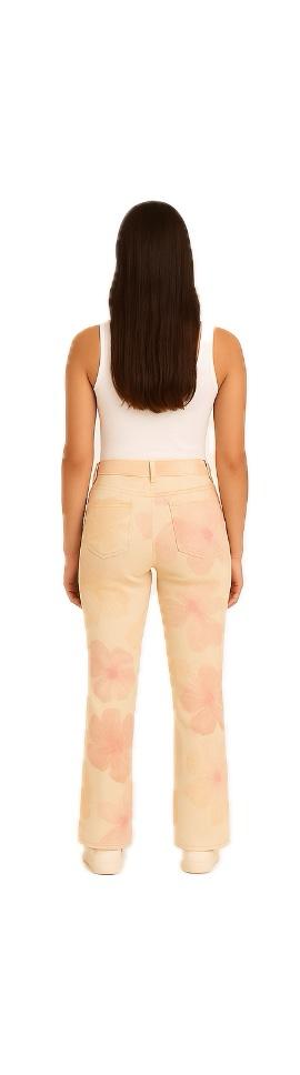 Pantaloni Guess Donna a Gamba Dritta con Stampa Floreale