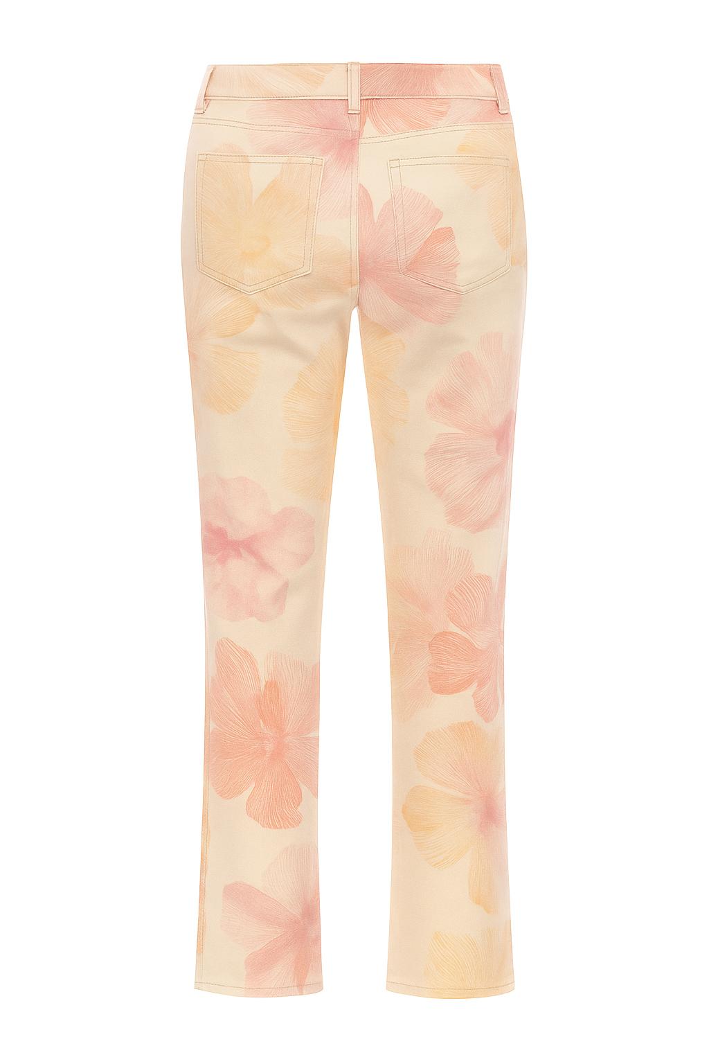 Pantaloni Guess Donna a Gamba Dritta con Stampa Floreale
