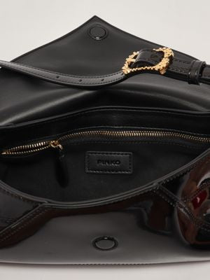 PINKO 520 Shoulder Bag Fl BLACK