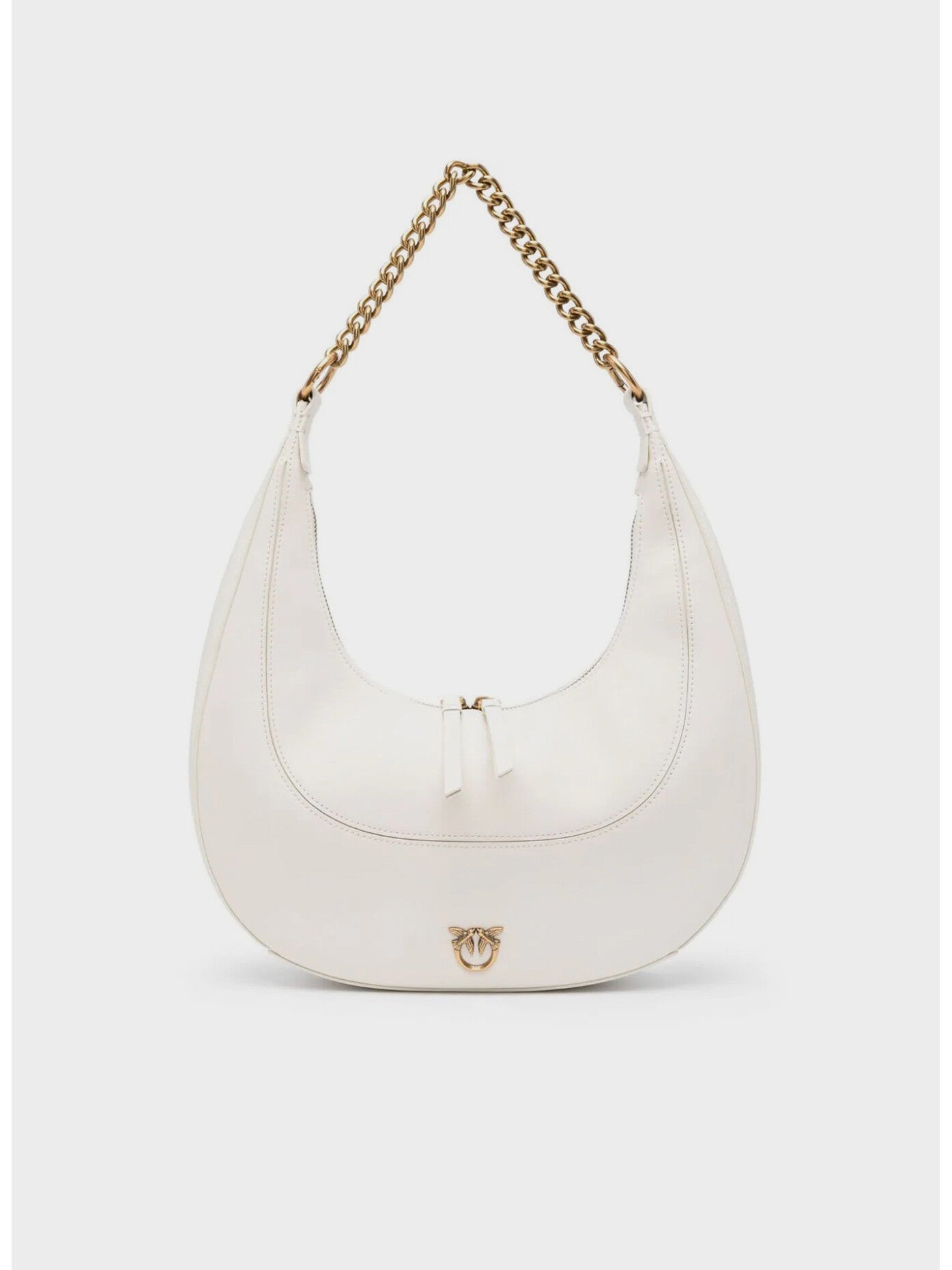 PINKO Borsetta Brioche Hobo Mini AI 23-24 PLTT 101433 A0QO Écru