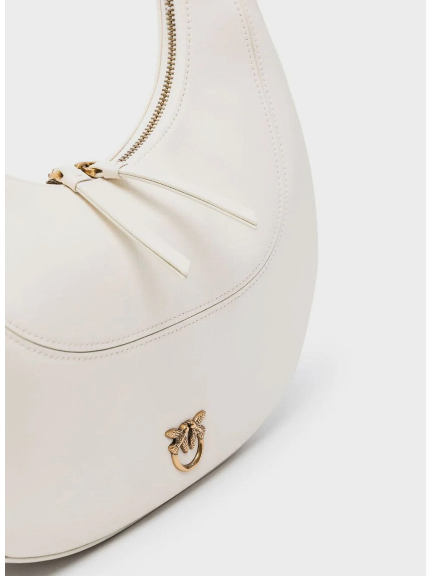 PINKO Borsetta Brioche Hobo Mini AI 23-24 PLTT 101433 A0QO Écru