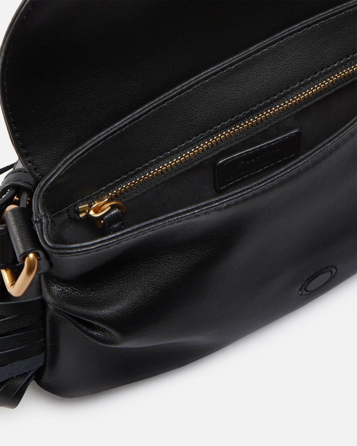 PINKO JOLENE MINI SHOULDER BAG WITH LONG FRINGING