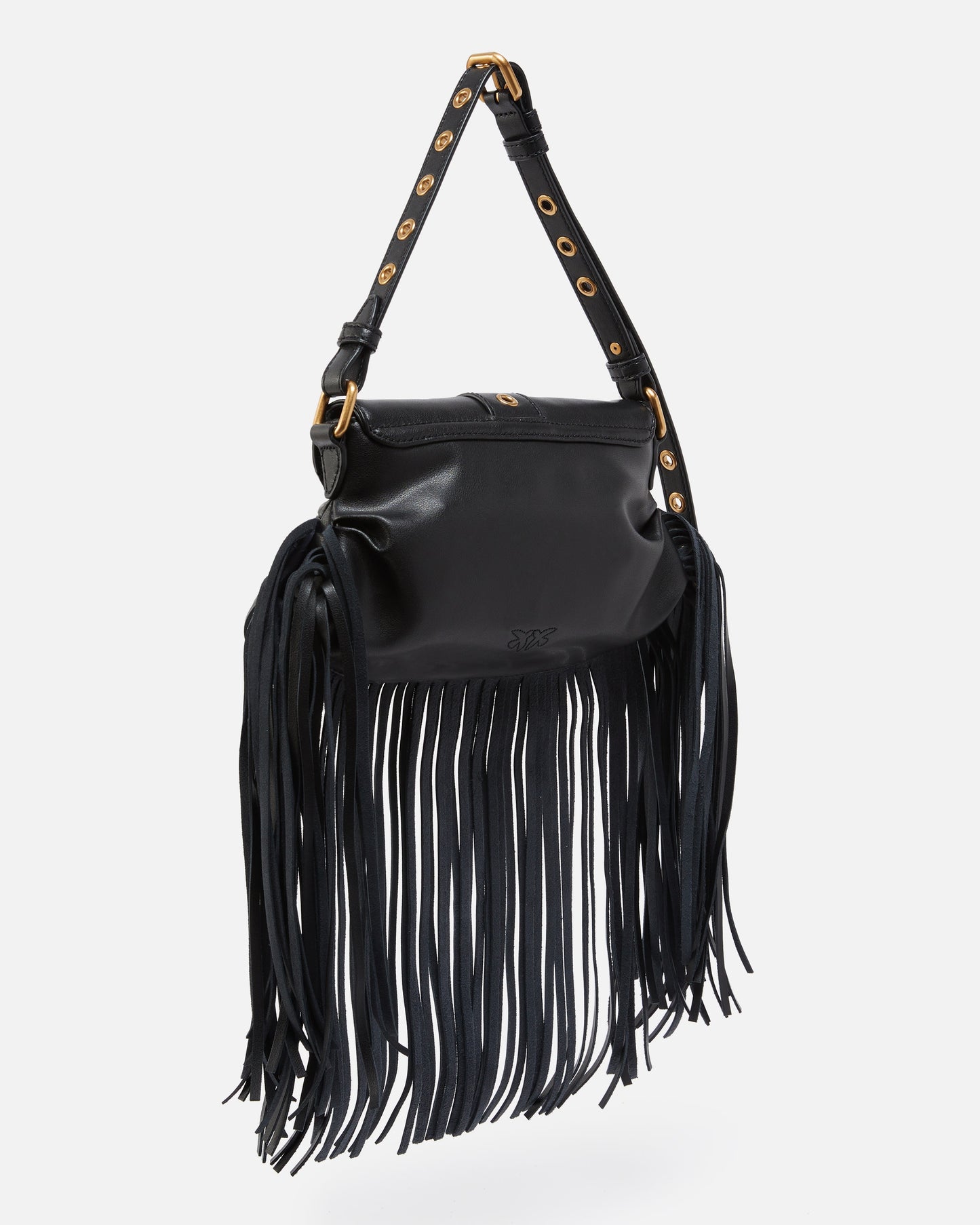 PINKO JOLENE MINI SHOULDER BAG WITH LONG FRINGING