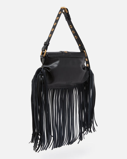 PINKO JOLENE MINI SHOULDER BAG WITH LONG FRINGING