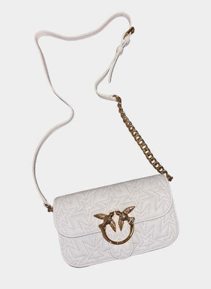 PINKO MINI LOVE - Borsa a tracolla - bianco