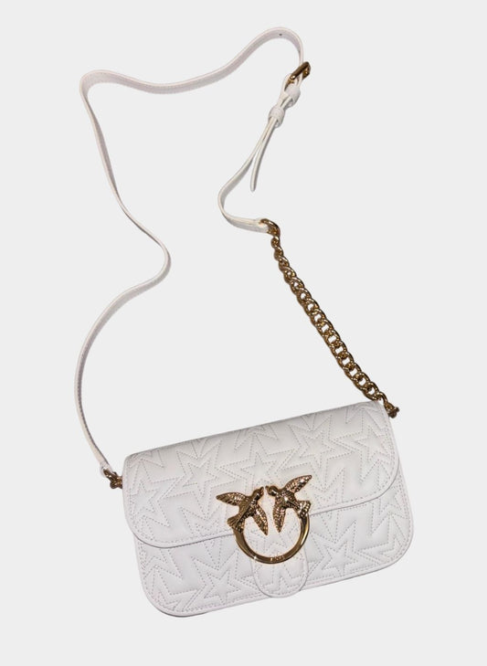 PINKO MINI LOVE - Borsa a tracolla - bianco