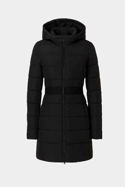 Piumino Lungo Guess Donna con Cintura Logo