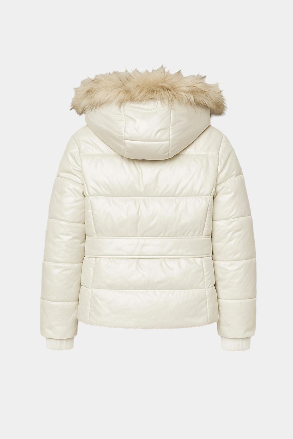 Piumino Guess Donna con Cappuccio e Pelliccia Ecologica