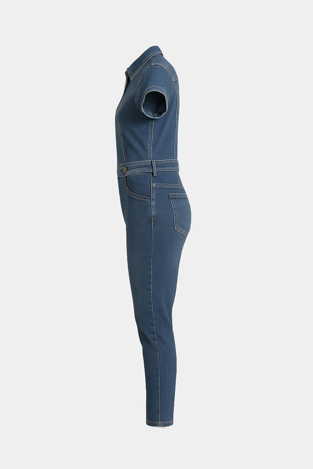 Tuta Guess Donna in Denim con Zip Frontale
