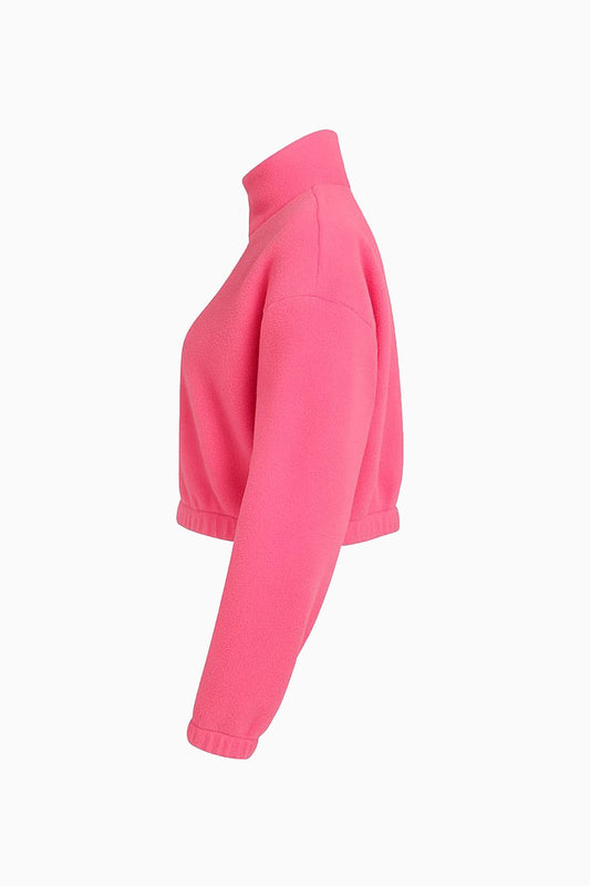 Giacca Felpa Guess Donna Cropped in Tessuto Spesso