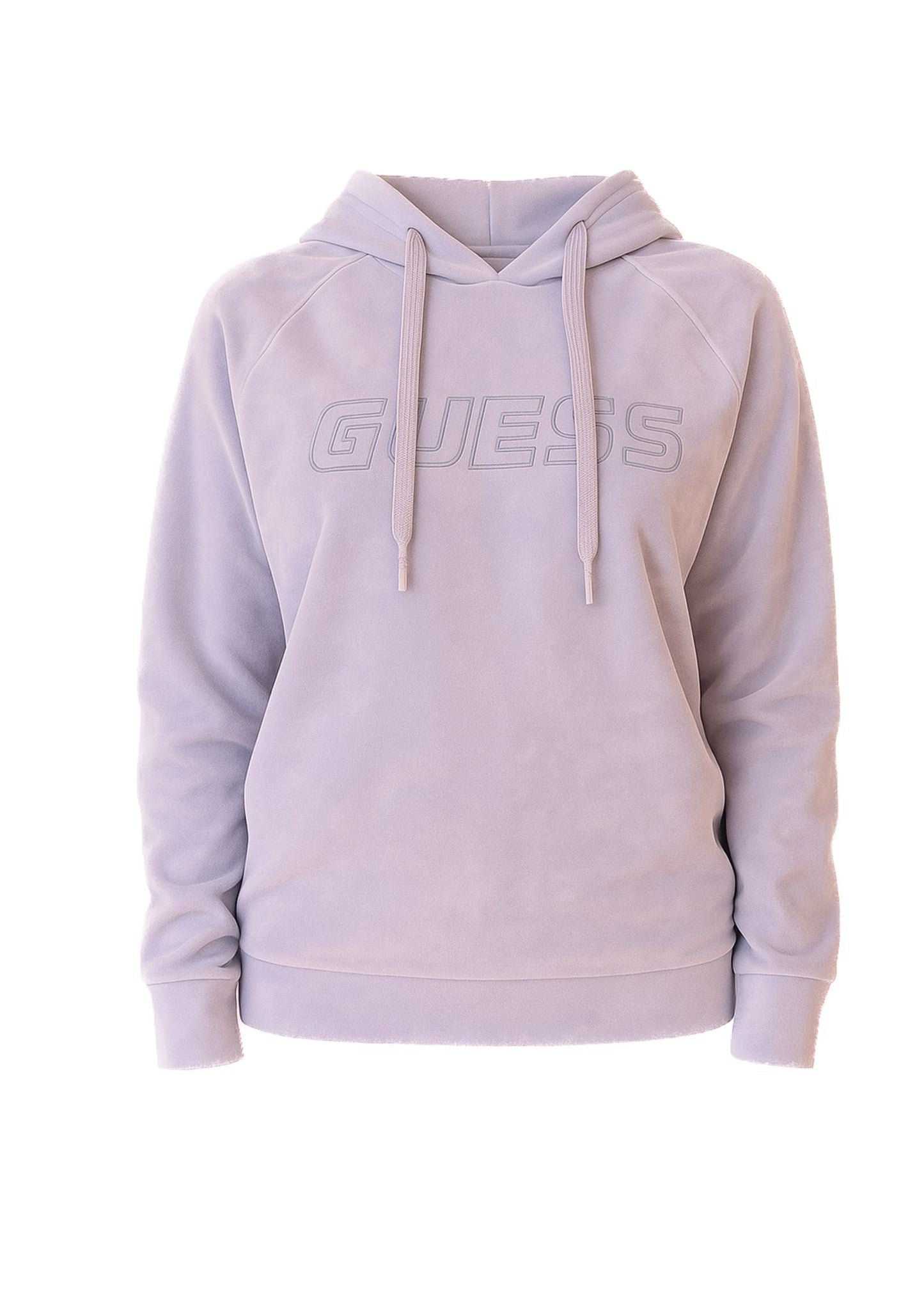Felpa Guess Donna con Cappuccio e Logo in Rilievo
