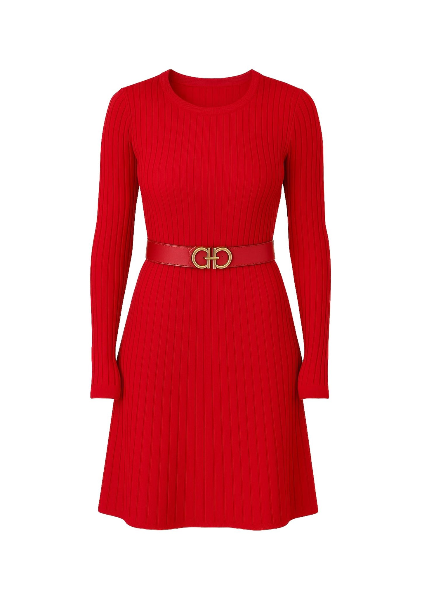 Abito Guess Donna in Maglia a Coste con Cintura