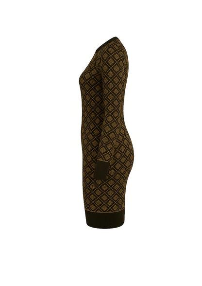 Abito Guess Donna in Maglia Jacquard con Fantasia Geometrica