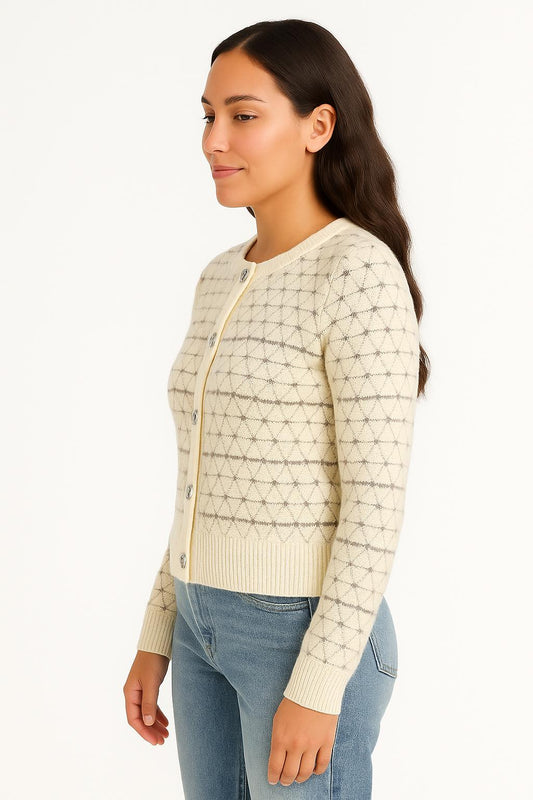 Cardigan Guess Donna in Maglia con Lavorazione a Rilievo
