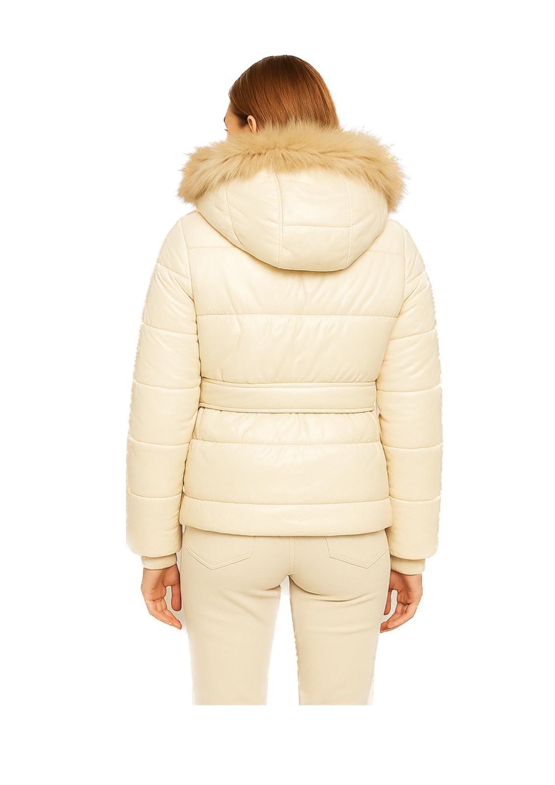 Piumino Guess Donna con Cappuccio e Pelliccia Ecologica