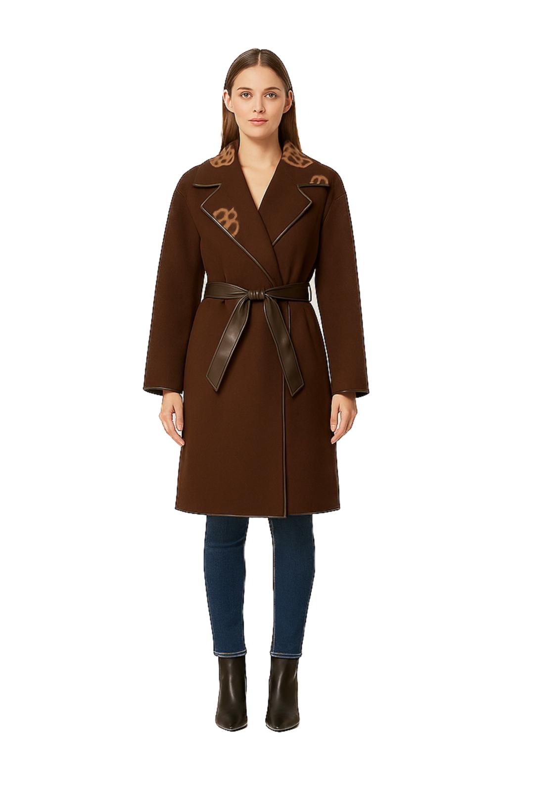 Cappotto Guess Donna in Lana con Cintura e Dettagli Logo