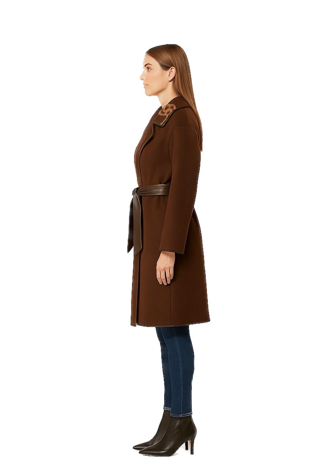 Cappotto Guess Donna in Lana con Cintura e Dettagli Logo