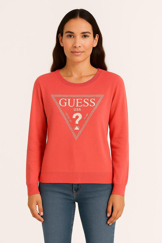 Felpa Guess Donna con Logo Iconico