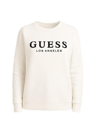 Felpa Guess Donna con Logo Frontale a Contrasto